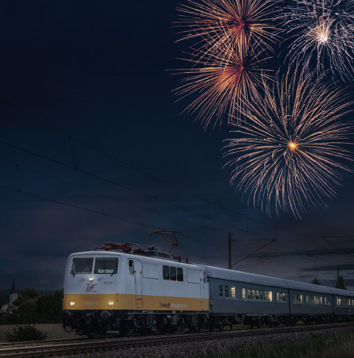 Nostalgiezug-Eisenbahnfreunde Einmalige An- und Abreise mit dem Katamaran